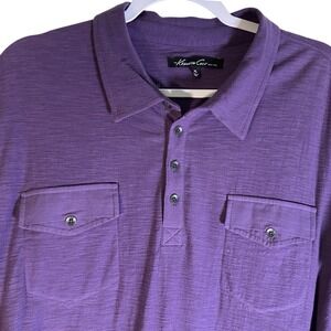 NEW Kenneth Cole Men's Purple 2‎ Pockets Short Sleeve Shirt